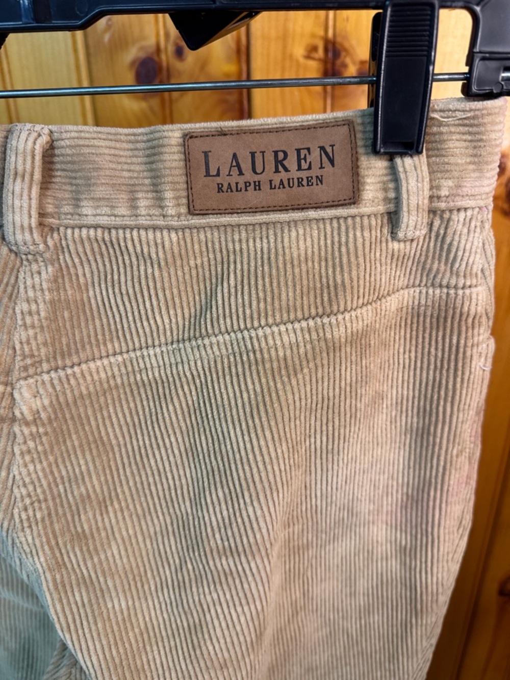 Lauren Ralph Lauren Women's Straight Leg Corduroy Pants in Camel - Picture 6 of 6